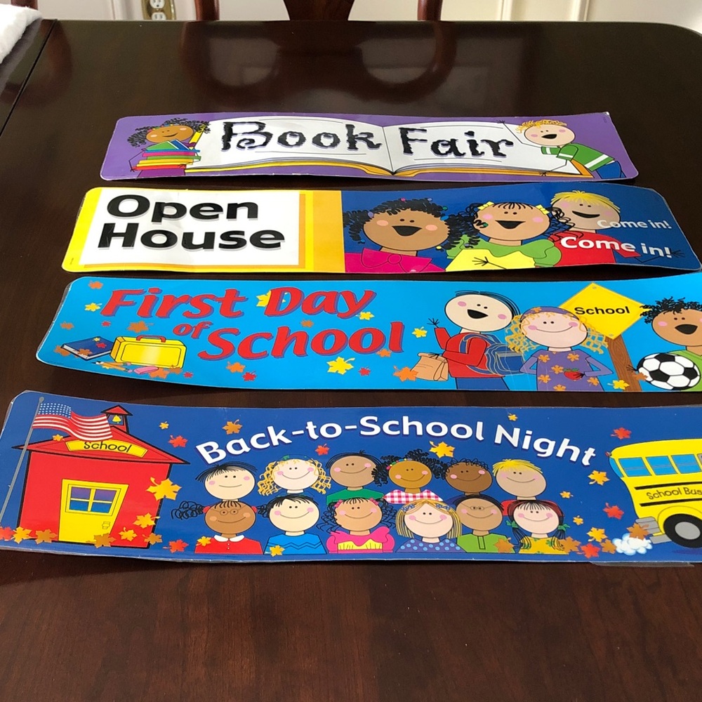 Colourful 8 piece School Event Banners Set